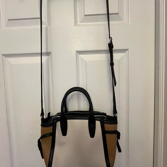 Nine West Black, Cream, and Tan Satchel Crossbody - Picture 2 of 8